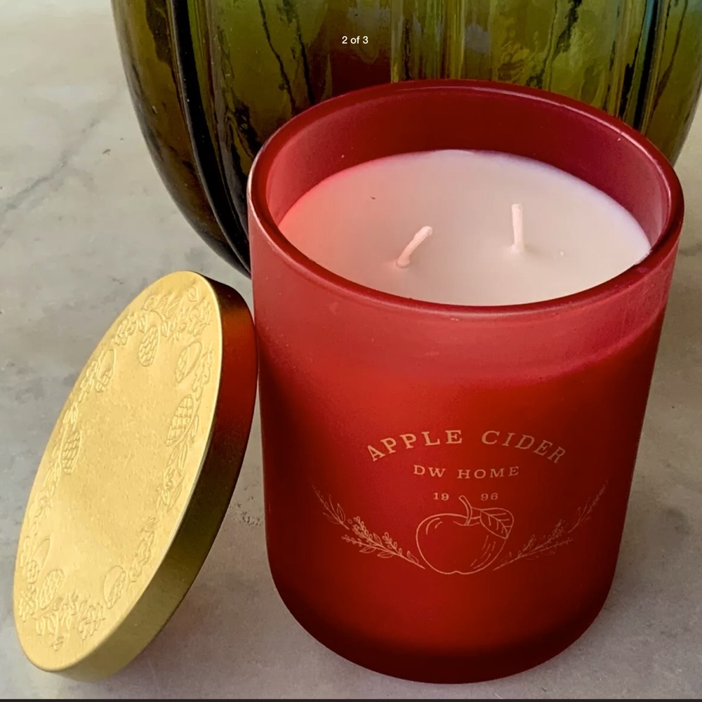 DW HOME CANDLE APPLE CIDAR RICHLY SCENTED CANDLE NEW 2 WICK NEW